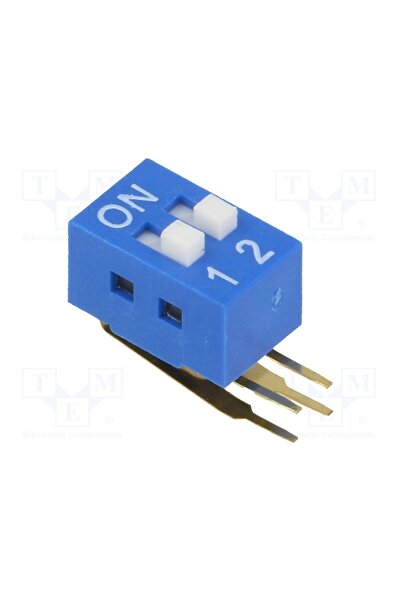 OEM Comutator DIP-SWITCH NINIGI DSK-02, Număr secţiuni 2, ON-OFF, 0,05A/12VDC