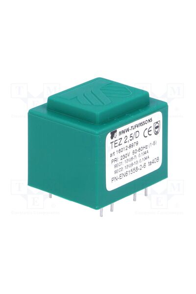 OEM Transformator încapsulat BREVE TUFVASSONS TEZ2.5/D/12-12V, 2,5VA, 230VAC,...