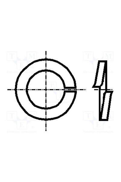 OEM Şaibă BOSSARD B3/BN760, elastică, M3, D=6,2mm, h=0,8mm, oţel, Acoperire z...