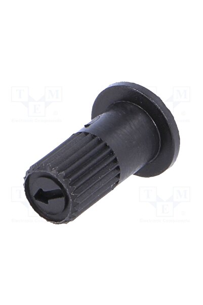 OEM Buton rotativ ACP CA66025B, cu flanşă, neagră, Ø6mm, Diam.flanşă 9mm, Pac...