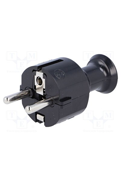 OEM Conector alimentare AC PLASTROL WT-40/BK, tată, mufă, 2P+PE, 230VAC, 16A,...