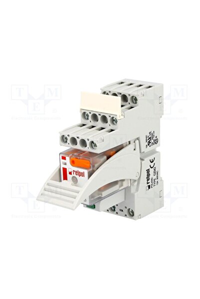 OEM Set Releu interfaţă RELPOL PIR2024AC00LV, Ubobină 24VAC, DPDT, 12A, 12A/2...