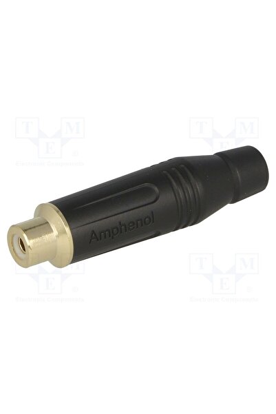 OEM Conector RCA AMPHENOL ACJR-BLK, mufă, mamă, drept, lipire, neagră, aurit,...