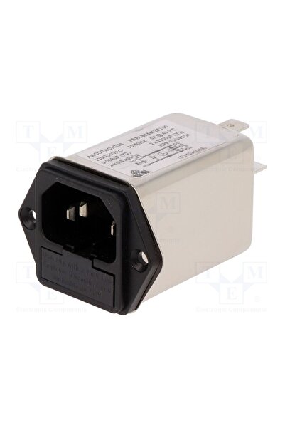 OEM Conector alimentare AC KEMET CS-001F/6/FUSE, soclu, tată, Inom 6A, Ir 0,2...