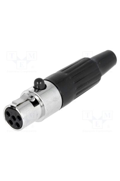 OEM Conector XLR mini NINIGI MXLR-5G, mufă, mamă, PIN 5, pe cablu, lipire, drept