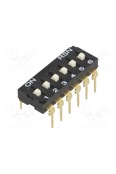 OEM Comutator DIP-SWITCH NINIGI DI-06, Număr secţiuni 6, ON-OFF, 0,05A/12VDC