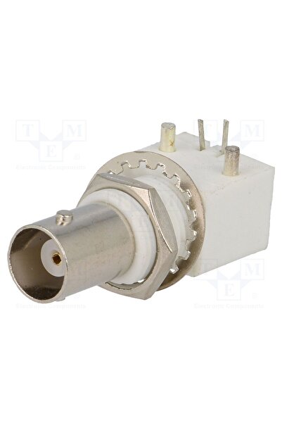 OEM Conector BNC YIZN BNC-206, soclu, mamă, cu izolaţie, în unghi 90°, 50Ω, THT