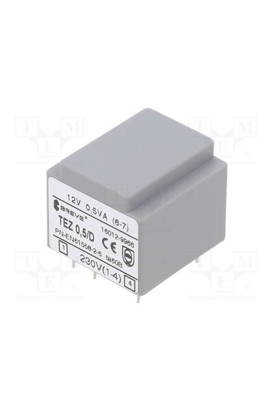 OEM Transformator încapsulat BREVE TUFVASSONS TEZ0.5/D/12V, 0,5VA, 230VAC, 12...