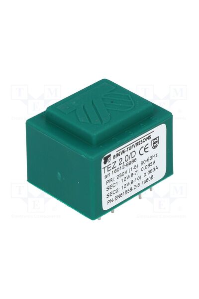OEM Transformator încapsulat BREVE TUFVASSONS TEZ2/D/12-12V, 2VA, 230VAC, 12V...