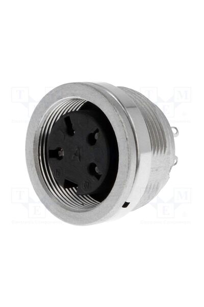 OEM Conector M16 AMPHENOL C091-31N0041002, soclu, mamă, PIN 4, 5A, 300V, C091...