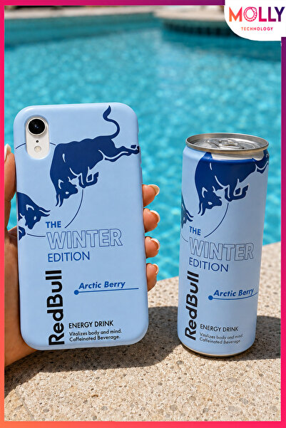 Molly iPhone XR İçin Bebe Mavisi Redbull The Winter Edition Desenli İçi Kadif...