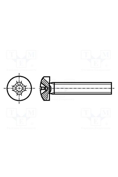 OEM Şurub BOSSARD B4X45/BN384, M4, M4x45, 0,7, Cap cap rotund, Phillips, PH2,...