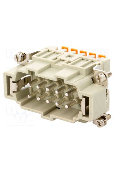 OEM Conector HDC ILME CSHM10, inserturi de contact, tată, CSH, PIN 10, 16A, 600V