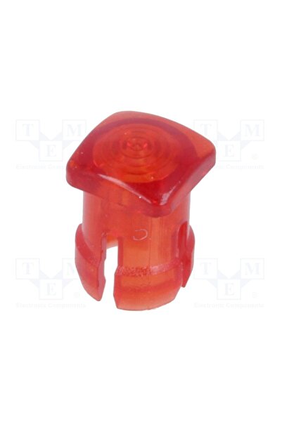 OEM Lentilă LED KEYSTONE KEYS8674, pătrată, roşie, joasă, 3mm, Pachet 2 buc