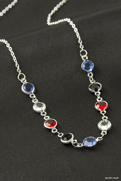 ZERO LAND Spt-Gld Round Crystal Stone Pendant (44414) Silver Color