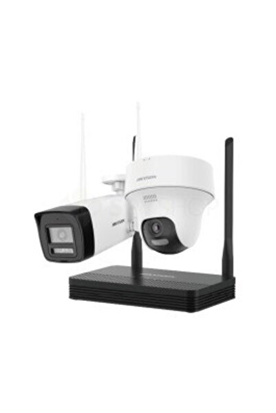 Hikvision Kit supraveghere WiFi mixt HiLook, 2 MP, 2.8 mm, IR 30 / 20 m, lumi...
