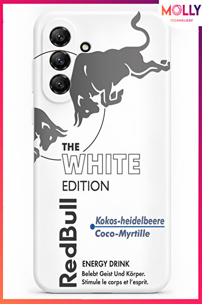 Molly SAMSUNG GALAXY A24 İçin Beyaz Redbull The White Edition Desenli İçi Kad...