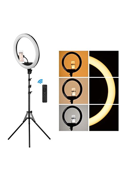 Gennext 18 Inch 48W Dimmable Ring Shaped LED Light with Tripod Cell Phone Hol...