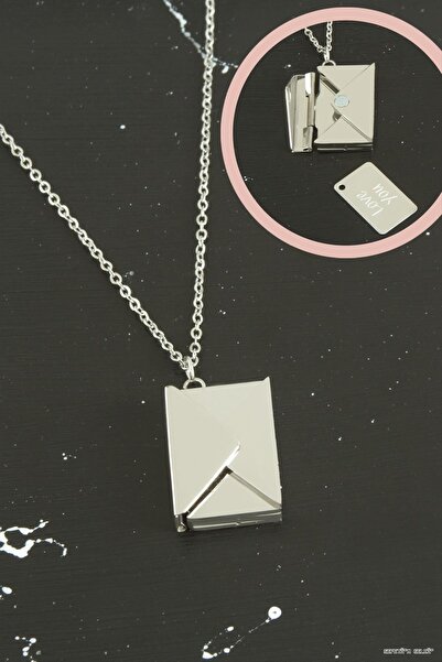 ZERO LAND Spt-Gld Letter Cover Steel Necklace (50602) Silver Color