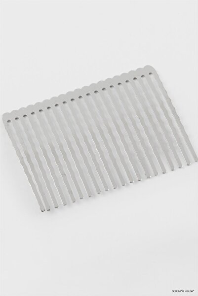 ZERO LAND Spt-Gld Wavy Metal Comb 1 Piece (50757) Silver Color
