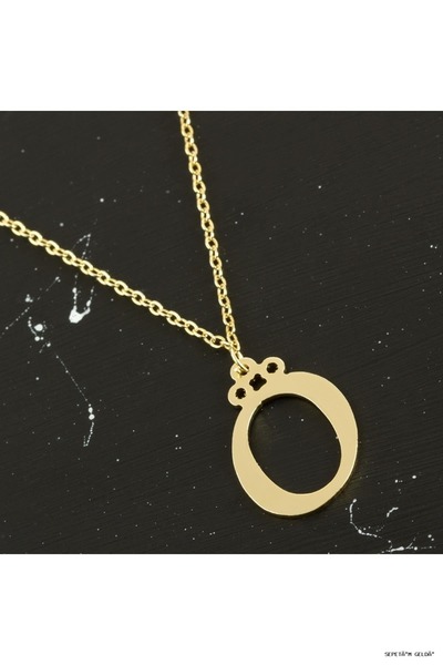 ZERO LAND Spt-Gld Solid Brass Letter Pendant (52014) Necklace Ö