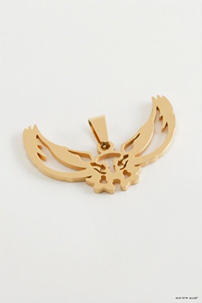 ZERO LAND Spt-Gld Double Headed Eagle Steel Pendant 3.5 (53127) cm Yellow