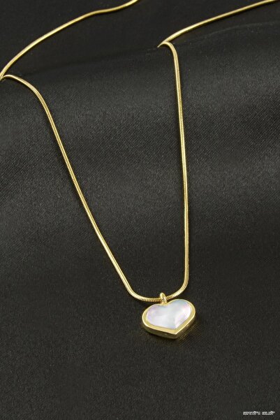 ZERO LAND Spt-Gld Heart Steel (50746) Necklace Yellow
