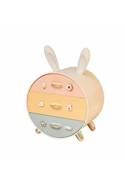 yoyimoore Cute Handle Design Bunny Storage Box Large Capacity, Luxury 3D Sticker