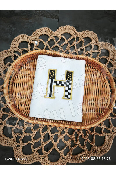 LASETU Checkered H Letter Kitchen Towel 1 Piece (30X50)