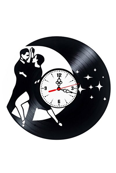OEM Ceas de perete decorativ din disc de vinil, Model romantic Dansatori de T...
