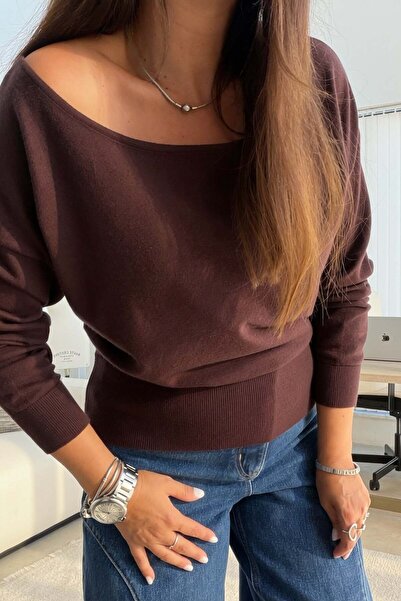 ELVAN TOLON Boat Neck Knitwear Brown