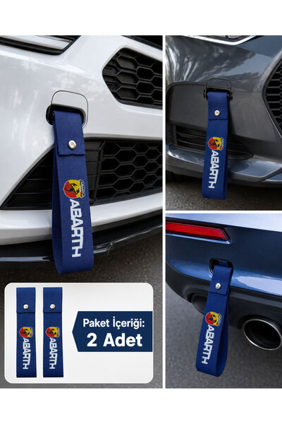 Bigohobi Abarth Oto Uyumlu Tampon Çeki İpi 2’li Set – Ön ve Arka Tampon Dekor...