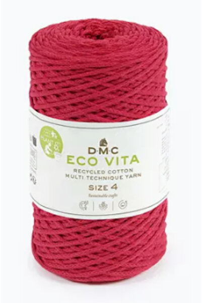 Dmc Fir pentru macrame, tricotat si crosetat Vita 4mm DMC, 250g/200m, 05 rosu