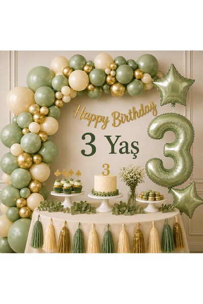 Bkmc Birthday Decoration Set for Ages 1-9 |   Balloon Chain, Number Balloon, ...