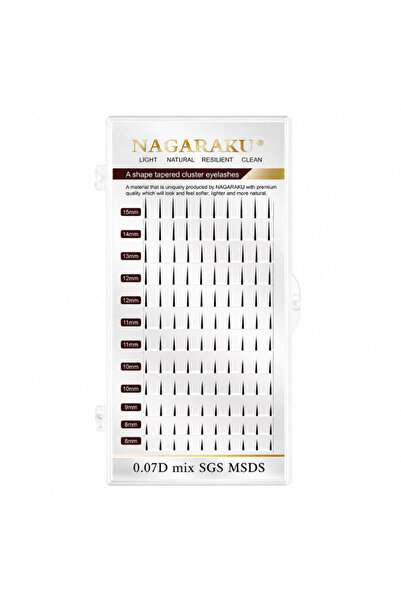 NAGARAKU Premium Επεκτάσεις Βλεφαρίδων Τύπου Spikes C-007-Mix