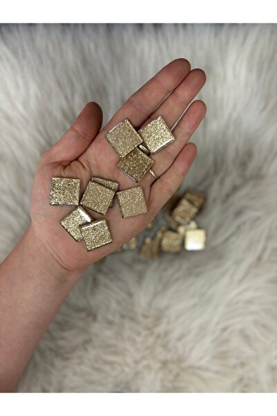 Karsan Mozaik Sanatsal Kristal Mozaik KS-49 23x23mm Simli Gold (250gr)