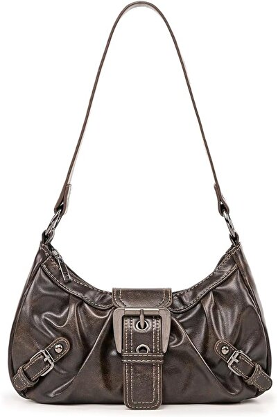 GENERAL Xspring Women's Shoulder Bag Stylish Brown Leather Purse with Spaciou...