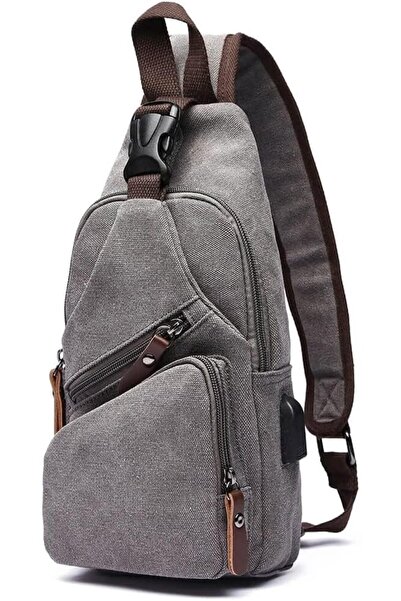 GENERAL Canvas Shoulder Bag, Casual Cross Backpack for Men and Women Outdoor ...