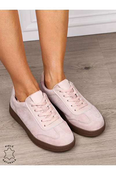 ANGEL BLUE Pantofi sport din piele naturală cu design modern 1809 roz
