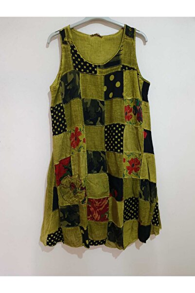 anne moda ankara Authentic, 100% Cotton Woven, Sleeveless, A-Line, Lined, Lyc...