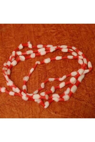 ViViRaSmi Traditional Kaapas Mala – Pure Cotton Garland for Deity Idols (Kapaas ki Mala/Gejjevastra-16pcs-1 Pkt)