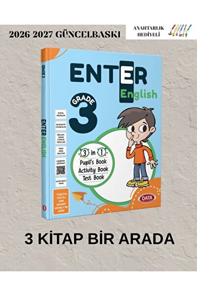 Data Yayınları 3.SINIF ENTER İNGİLİZCE 3 KİTAP BİR ARADA 2026 2027