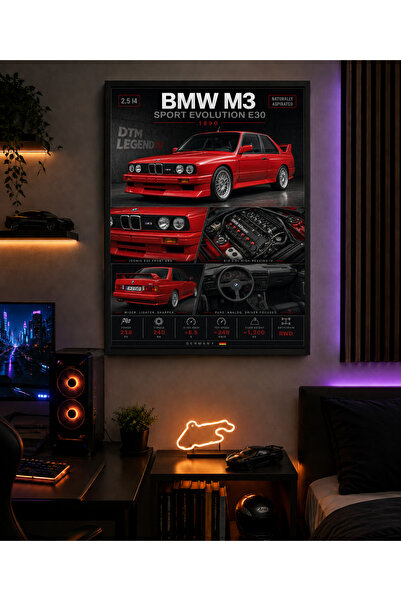 Miutic Print Studio Tablou decorativ auto BMW M3 Sport Evolution E30 1990, Ta...