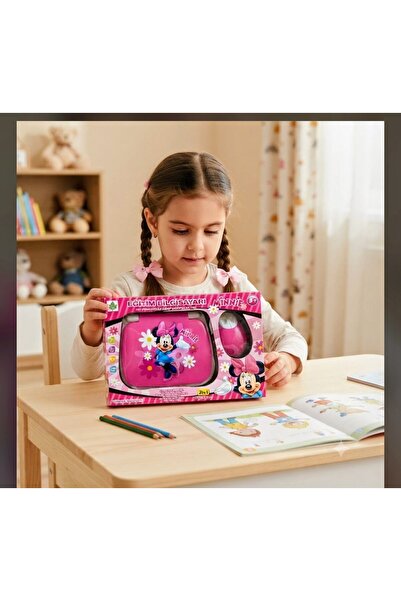 Genel Markalar Mickey mouse figürlü çocuk bilgisarayi pembe renk