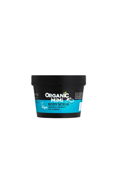 ORGANİC MİMİ مقشر للجسم بزيت جوز الهند العضوي والبابايا 120 جرام