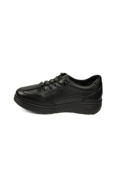 Voyager 1072 Black Leather Casual Women's Shoes