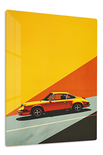 Emesa Art Orange Classic Coupe Sunset Metal Wall Art