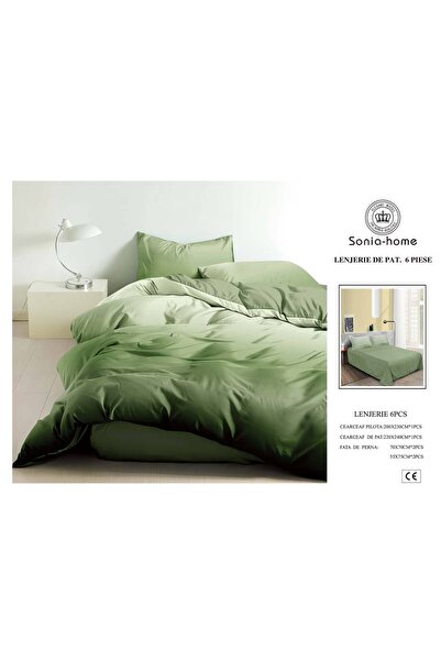 Sonia-home Lenjerie de pat 6 piese Sonia-home, pat dublu, bumbac finet, 220x2...