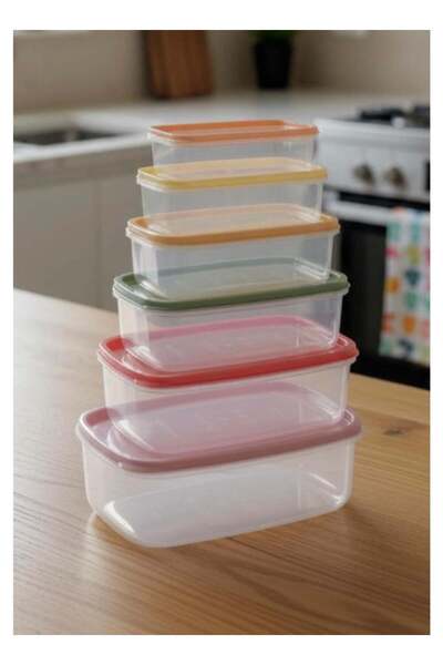 Bee Home Rectangular Food Container Transparent Storage Container Set of 6-Pi...