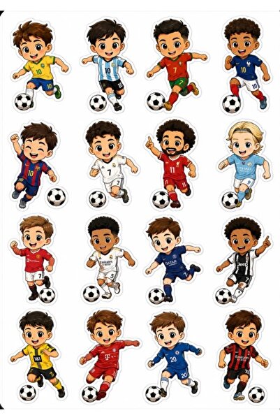 Limitless Design Futbol Temalı Su Geçirmez Sticker Seti, Laptop, Matara, Dola...
